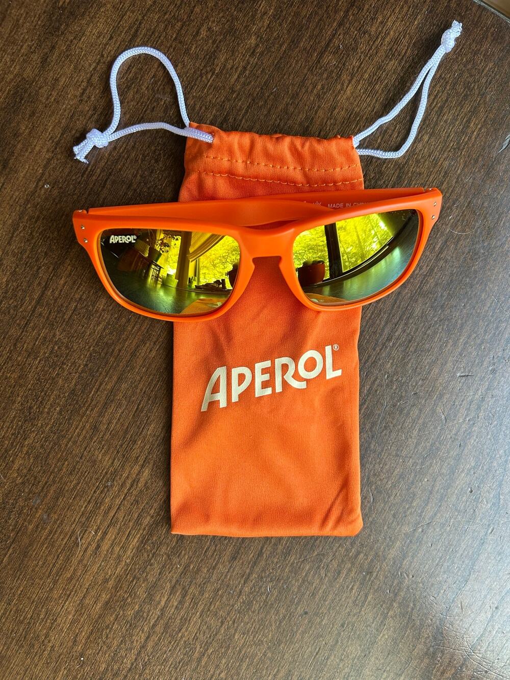 Aperol Spritz Sunglasses - New in Pouch - Soft Touch - Polarized - Summer 2026